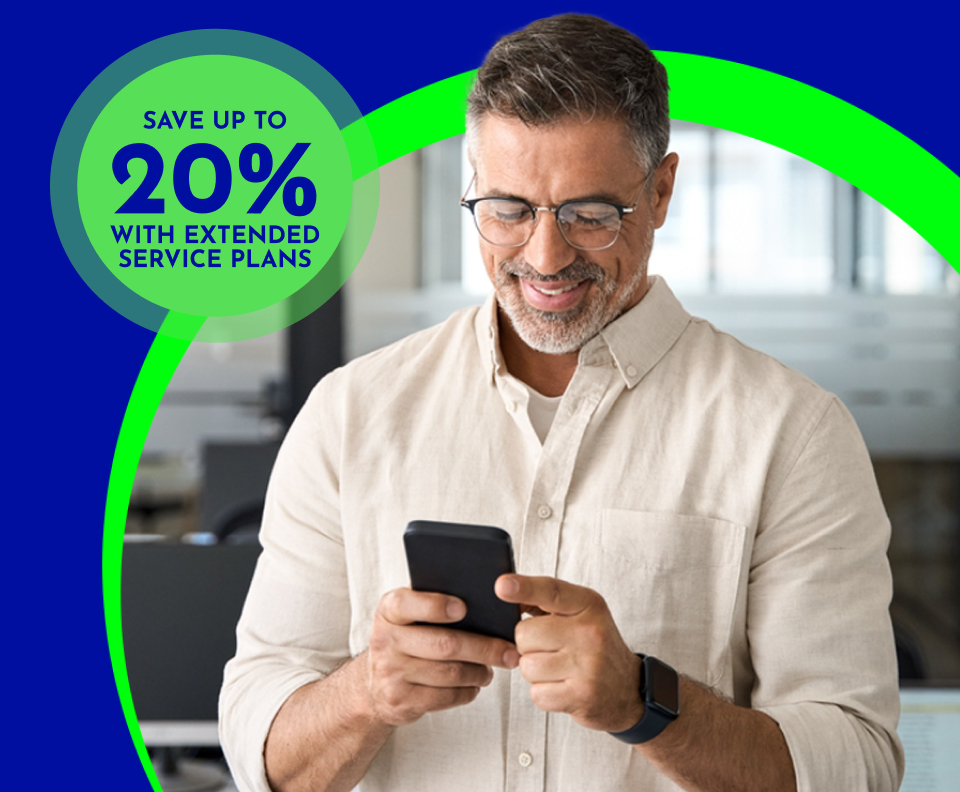 Save up to 20% with extended service plans